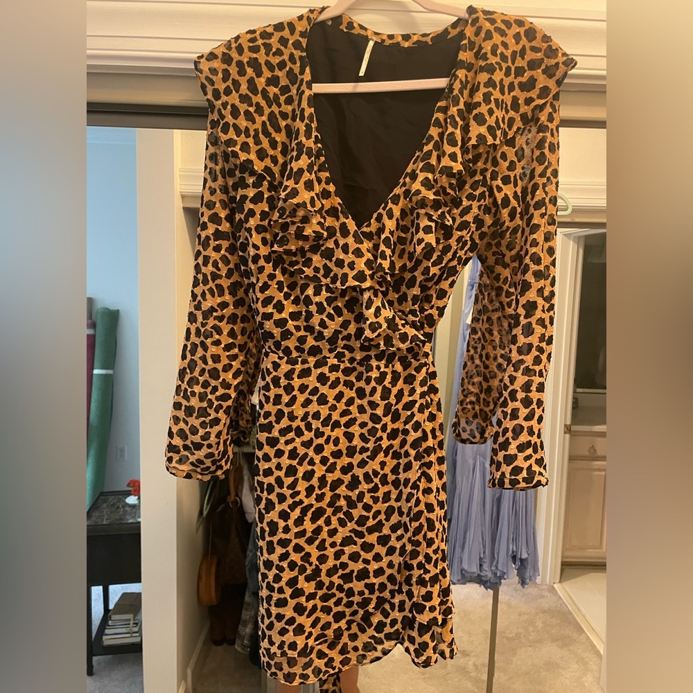 Free People black and tan dress